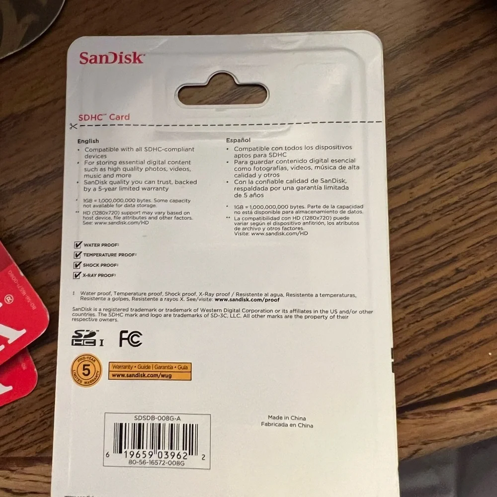 Andis Black Memory Card 8GB for Cameras